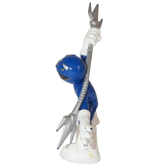 Mighty Morphin Blue Power Ranger - 2.5" Mini Battle Ready PVC Toy Figure 2009 - Picture 5 of 8